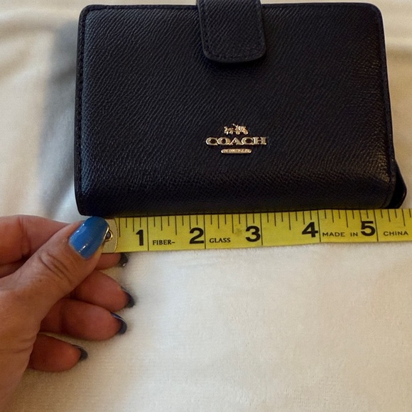 Coach Midnight Blue saffiano Leather Wallet - Picture 8 of 11